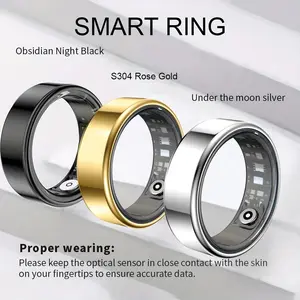 Smart rings for men and women, capable of step counting, calorie tracking, sleep monitoring, and sports activity tracking. Compatible with both iPhone and Android devices. Father's Day gifts.
