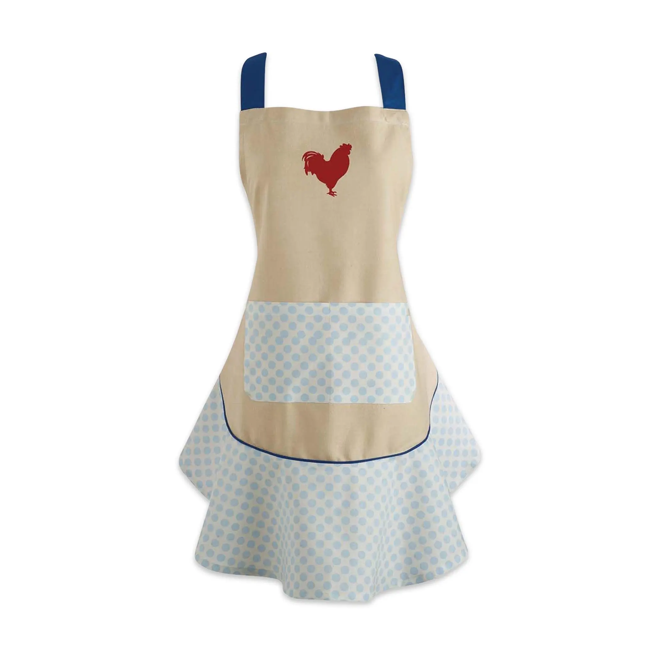 Design Imports Red Rooster Ruffle Apron