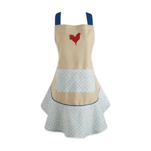 Design Imports Red Rooster Ruffle Apron