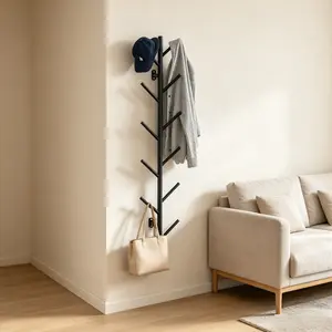 10-Hook Wall Rack, Home Organizer Storage Holder for Hallways, Sleek Wall-Mounted Rack to Eliminate Clutter hat organizer