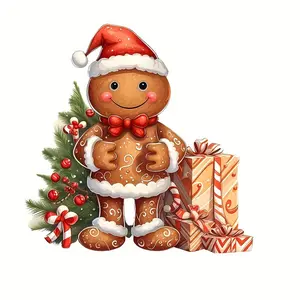 Christmas Gingerbread Vinyl Stickers - Perfect for Cars, Laptops, Refrigerators, Etc. | Durable and Easy To Stick Stickers Suitable for All Surfaces