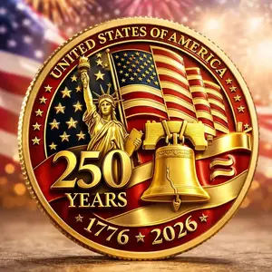 America 250 Freedom Legacy Commemorative Medal, Patriotic Eagle Commemorative 3D Coin for Collectors, Historic American Independence Souvenir 3D Coin