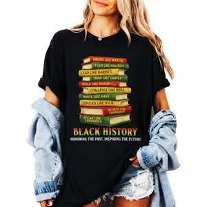 "Juneteenth" Bold Stacked Text Print Casual Cotton Tee Sweatshirt TOP