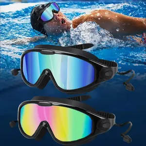 Swim Goggles 2 Pack - Wide View Anti-Fog & UV, No Leaking Swim Glasses for Men, Women, Kids Swimming