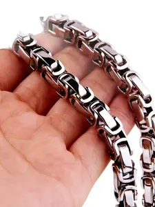 Fashionable Multicolor Chains Bracelets Set, & Silver Color Details, Urban Street Style Jewelry for Men & Women