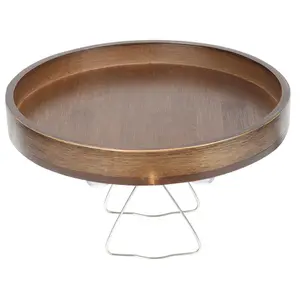 Sofa Arm Tray Table Clip Couch Armrest Tray Couch Console Sofa Trays Sofa Armrest Wood Table Round Couch Side Table Snack Holder for Home Hotel Premium Design Easy to Use Store Versatile for Living Room Bedroom Outdoors