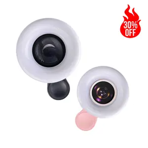 CosmoGlo Mini Ring Light Macro Lens - Adjustable Smartphone Lens for Cellphone with multi-tone light. It's a selfie light or macro lens light. Attaches to most smartphones for a very crisp filming detail of up-close, perfectly lit shots.