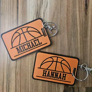 Personalized Basketball Bag Tag | Custom Name & Number | Team Travel Luggage Tag