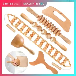 Wooden Massage Tool Set – 6 Counts Manual Massage Tools – For Body & Face Sculpting – Muscle Relaxation & Stretching – Home, Sports, Outdoor Gua Sha Tool Set – Scalp Massager – Back Massager – Foot Massager & Dealsforyoudays & Manual Massage TooXXSTYOUT12