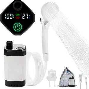 Rechargeable Water Pump Set with Portable Shower Head – Outdoor Camping Accessory for Pet Cleaning, Multifunctional Garden Drainage