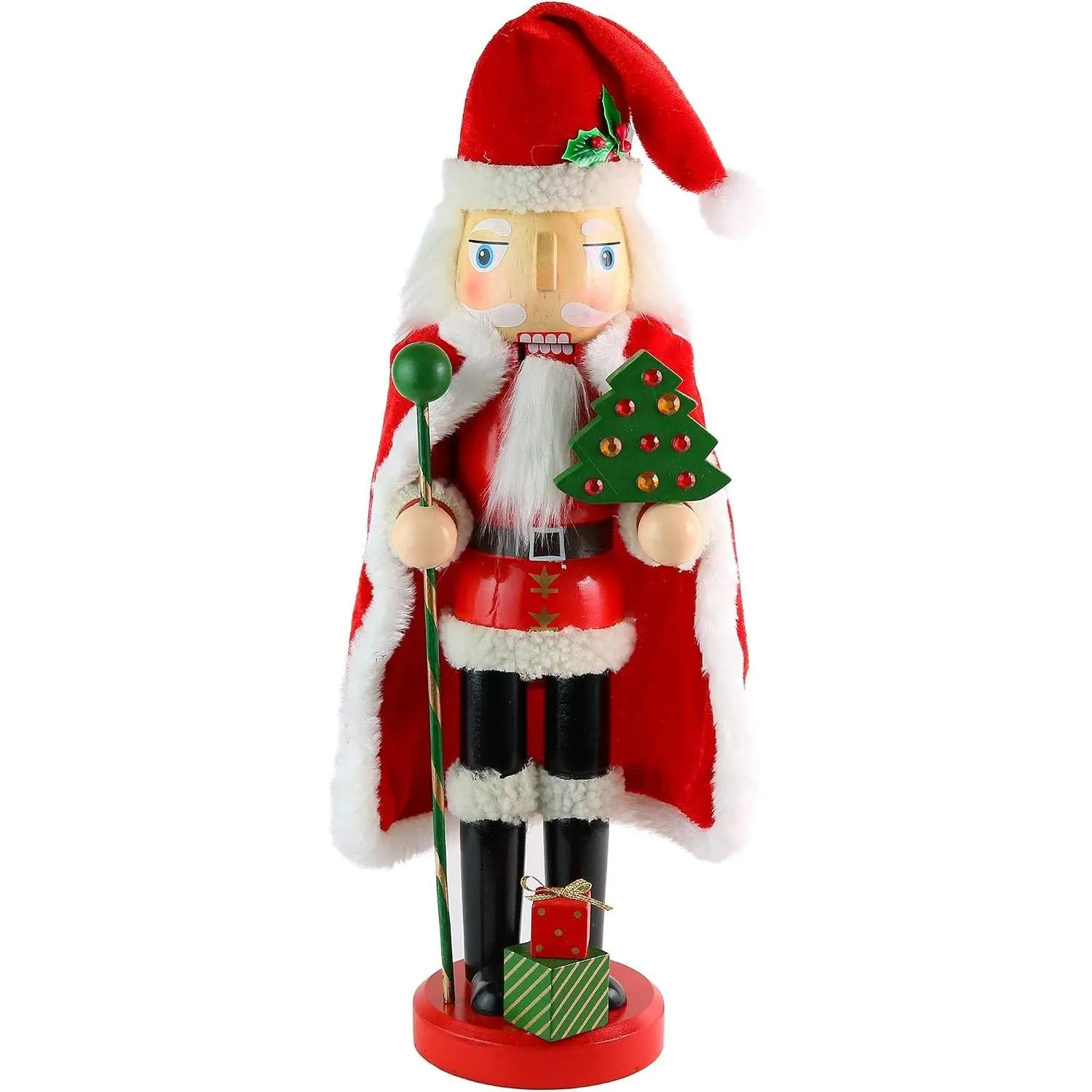 Christmas Santa Claus Wooden Nutcracker Holiday Figure Decoration 13.5"