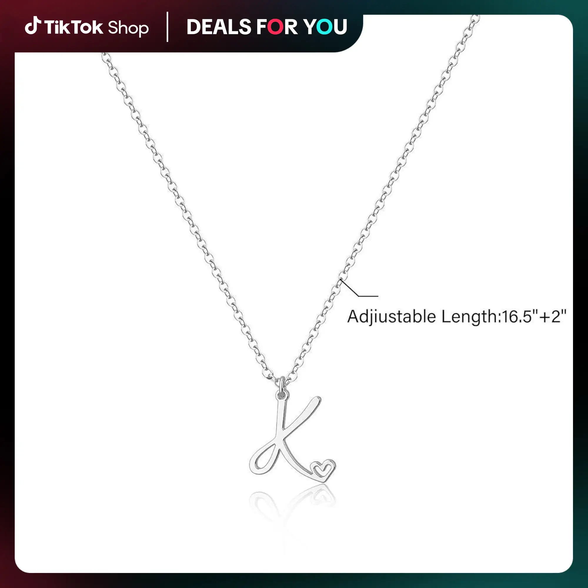 TEWIKY Initial Necklace For Women Girls Dainty Letter Pendant Necklace Trendy Waterproof Simple Cute Necklaces Custom Personalized Monogram Choker For