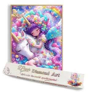 Sweetiecorn Dreams |45×55cm | Partial Fairy Dust Diamond Painting  | Full Round / Full Square Drill | Velvet Cloth Canvas | DIY 5D Diamond Art Kit for Adults & Kids | Sparkling Cartoon Diamond Artwork Home Decor