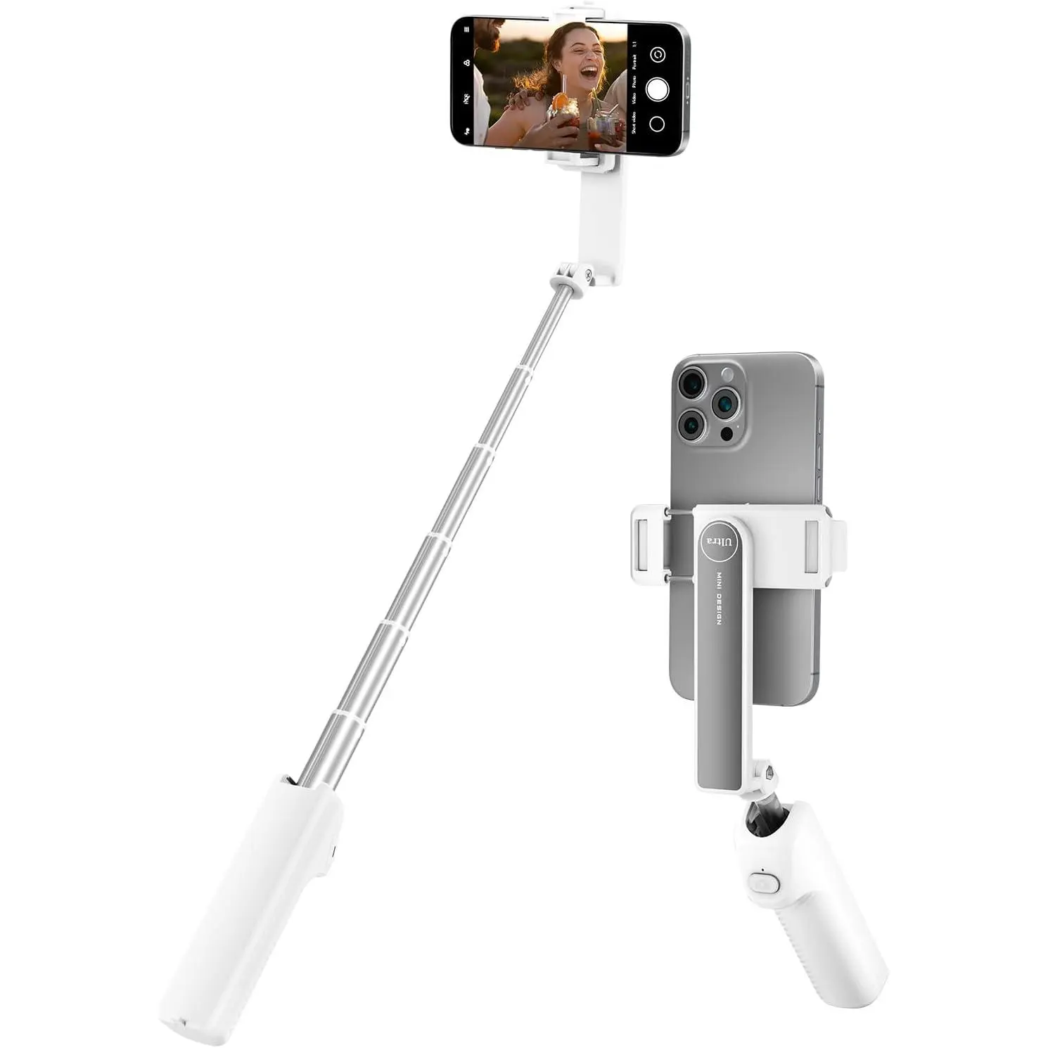 Alloy  Selfie Stick, Lightweight Extendable Pocket-Size Phone Stick with Remote, Compact Travel Selfie Stick Compatible with " Smartphones for Vlog/Filming