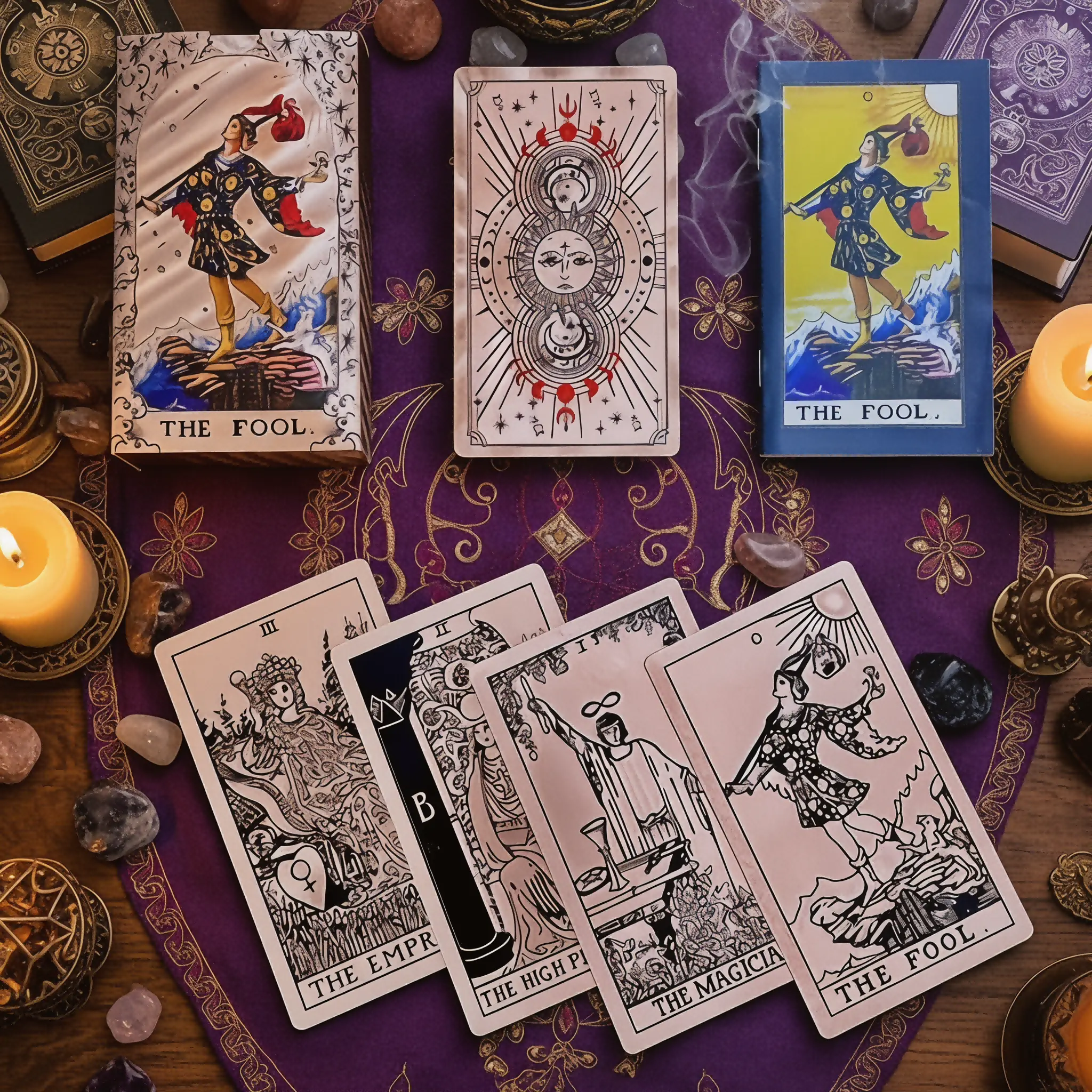 Vintage The Fool 78-Card Smith Tarot Deck, Dedicated Card Game for Beginners, Aesthetic Divination & Astrology Tool, Ideal Gift Guidance Mysticism