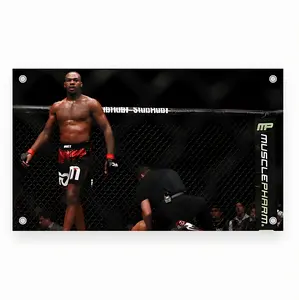 Jon Jones Flags UFC Inspired Fight Night Wall Flag Combat Sports Banner for Bedroom Octagon Gym Decor Gift for MMA Fans