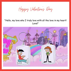 Fairly Oddparents, Vicky and Chip Couple Keychains