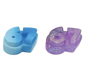 2PCS  Glitter Number67 Slow Rebound Squeeze, suitable for kids and adults, stress relief essentials, perfect gifts for friends.