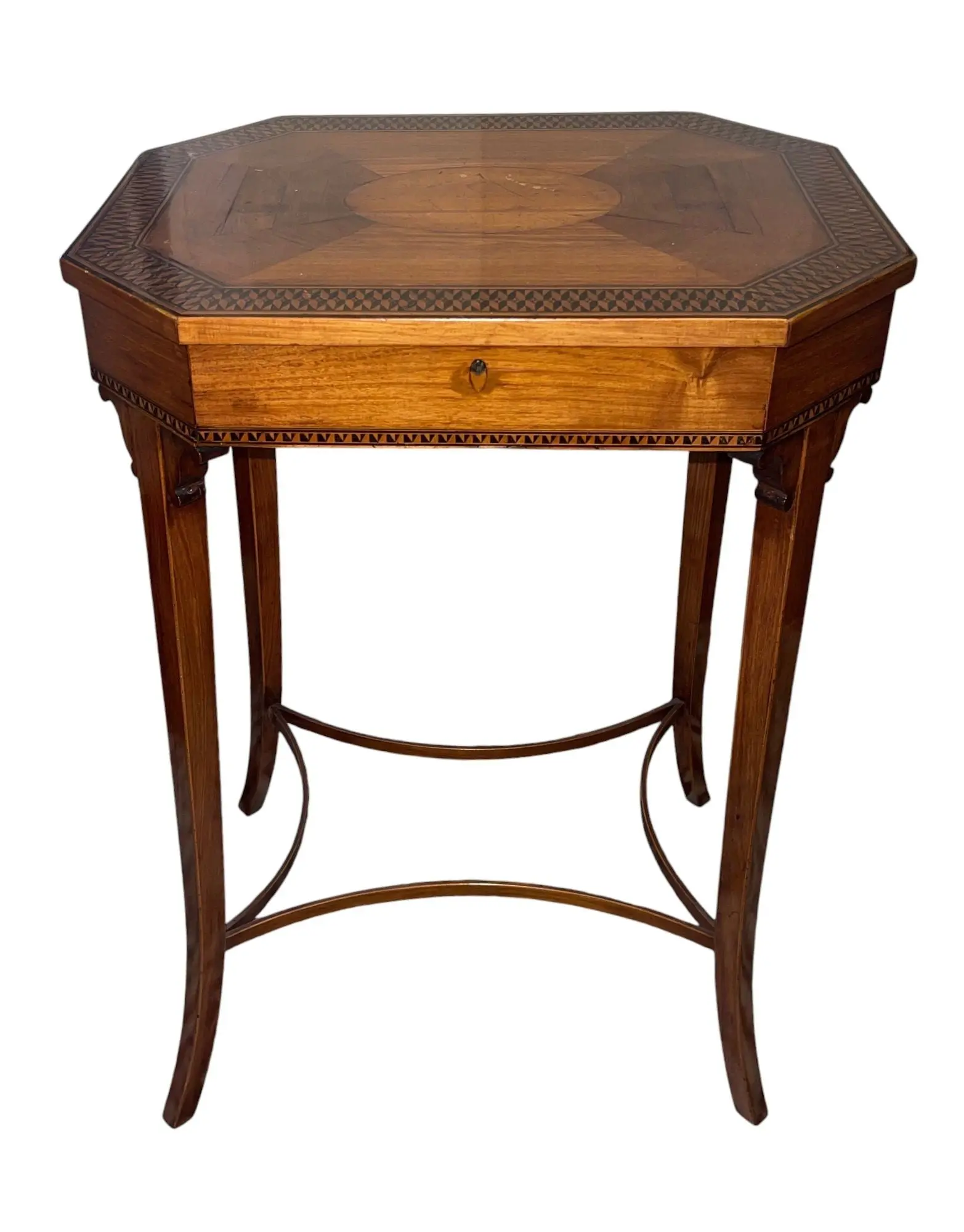 19th Century Italian Marquetry Occasional Table with Lift Top
