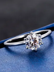 1 PC Fashion Cubic Zirconia Elegant Ring For Women For Valentine's Day Gift Wedding Anniversary Party Jewelry