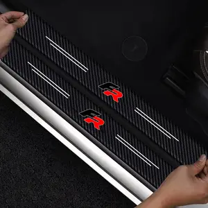 Seat Fr Carbon Fiber Door Stickers, Compatible with Altea Ateca Leon Ibiza Mk4 Passat B8 CC, Interior Trim Strips, Car Styling Accessories