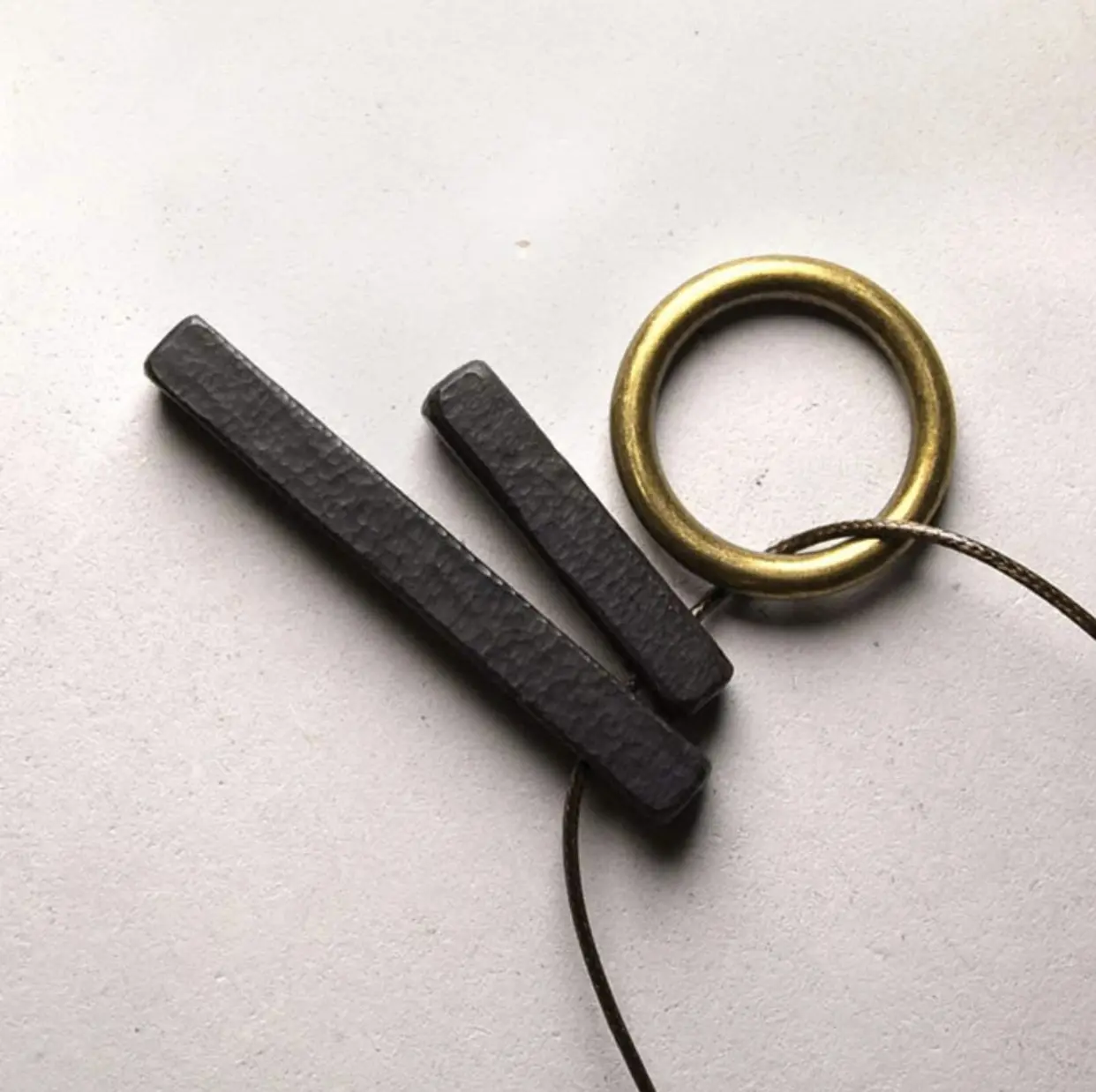 Tibetan Ebony Wood Copper Zen Circle Necklace Unisex Spiritual Necklace Grounding Protection Necklace