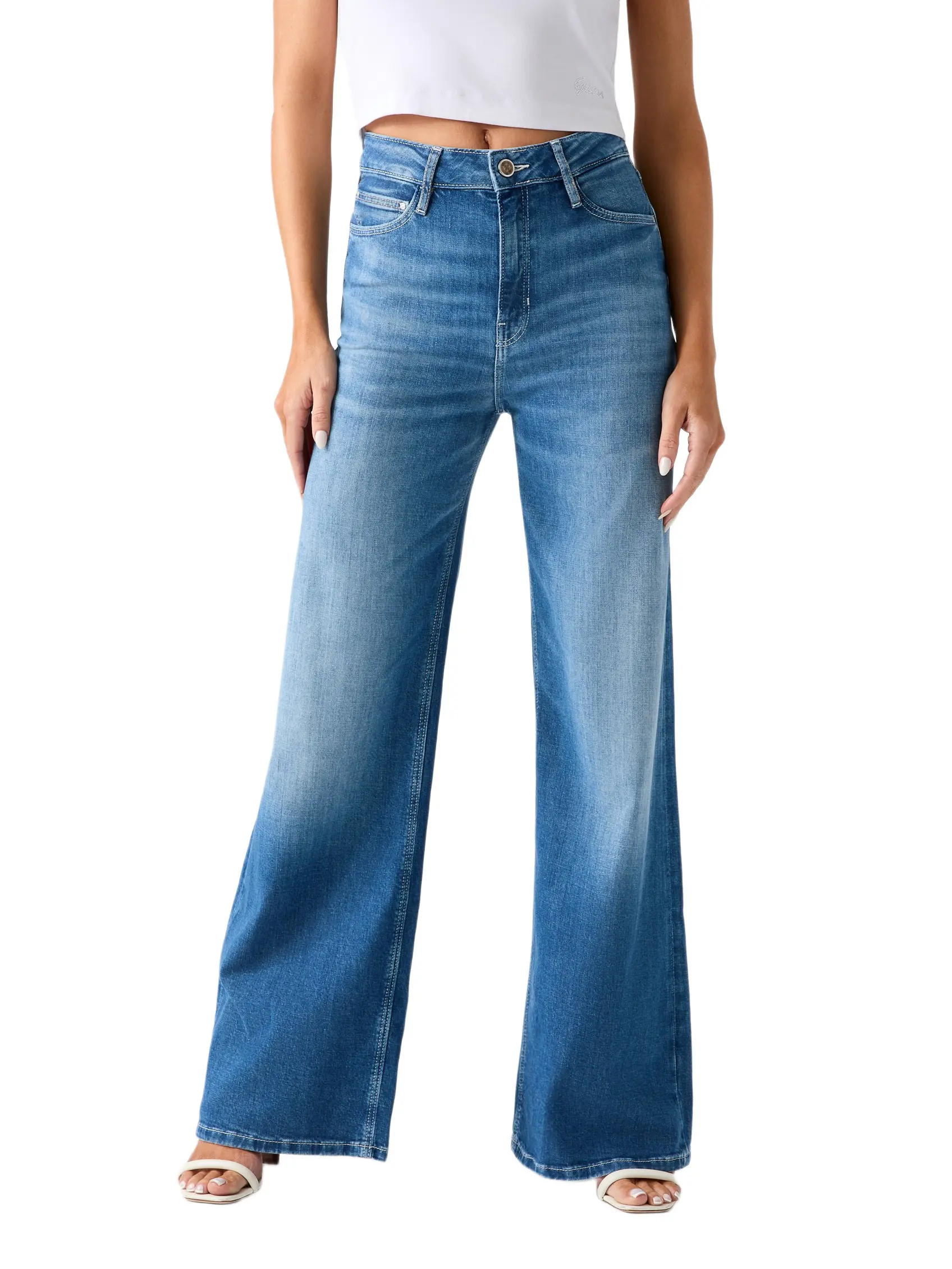 GUESS Female Bellflower wide-leg jeans