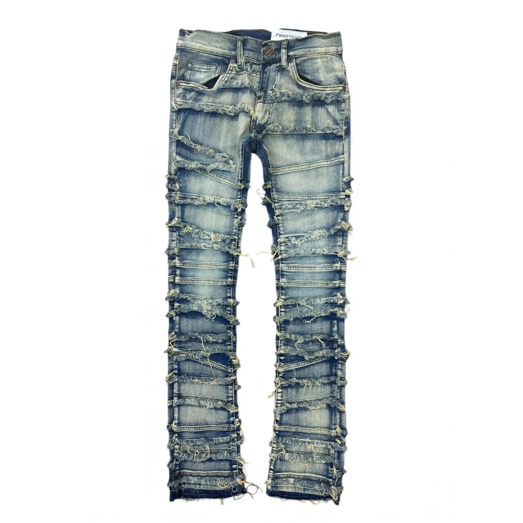 FWRD Distressed Frayed Stacked Denim (Light Tint) – FW-330347