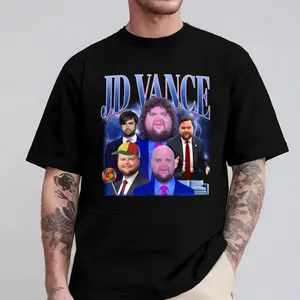 JD Vance Core T-Shirt, Vance Meme Shirt, Vance Couch Tee, Funny Anti-MAGA Political Tee for Liberals, Democrat Gag Gift, Cotton Unisex TShirt
