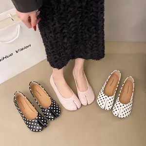 Flat Single Shoes Girly Sweet Mary Jane Split-Toed Spring One-Pedal 2026 Versatile Polka Dots for Women