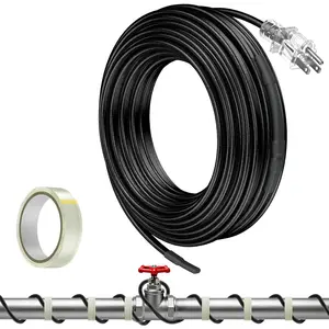12 FT Heat Tape for Water Pipes, 8 W/ft 120 V Pipe Heating Tape, Self-Regulating Heat Trace for Pipe Freeze Protection, Heating Cable for Pipes Roofs, Keep Water Flowing at -40°F