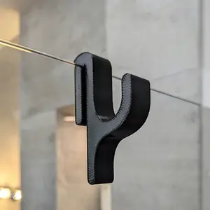 Shower Door Hooks, Frameless Glass Door Hooks for Up to 8mm Glass, Easy Install Towel Rack, No-Drill Bathroom Organizing Accessories, Bathroom Accessory