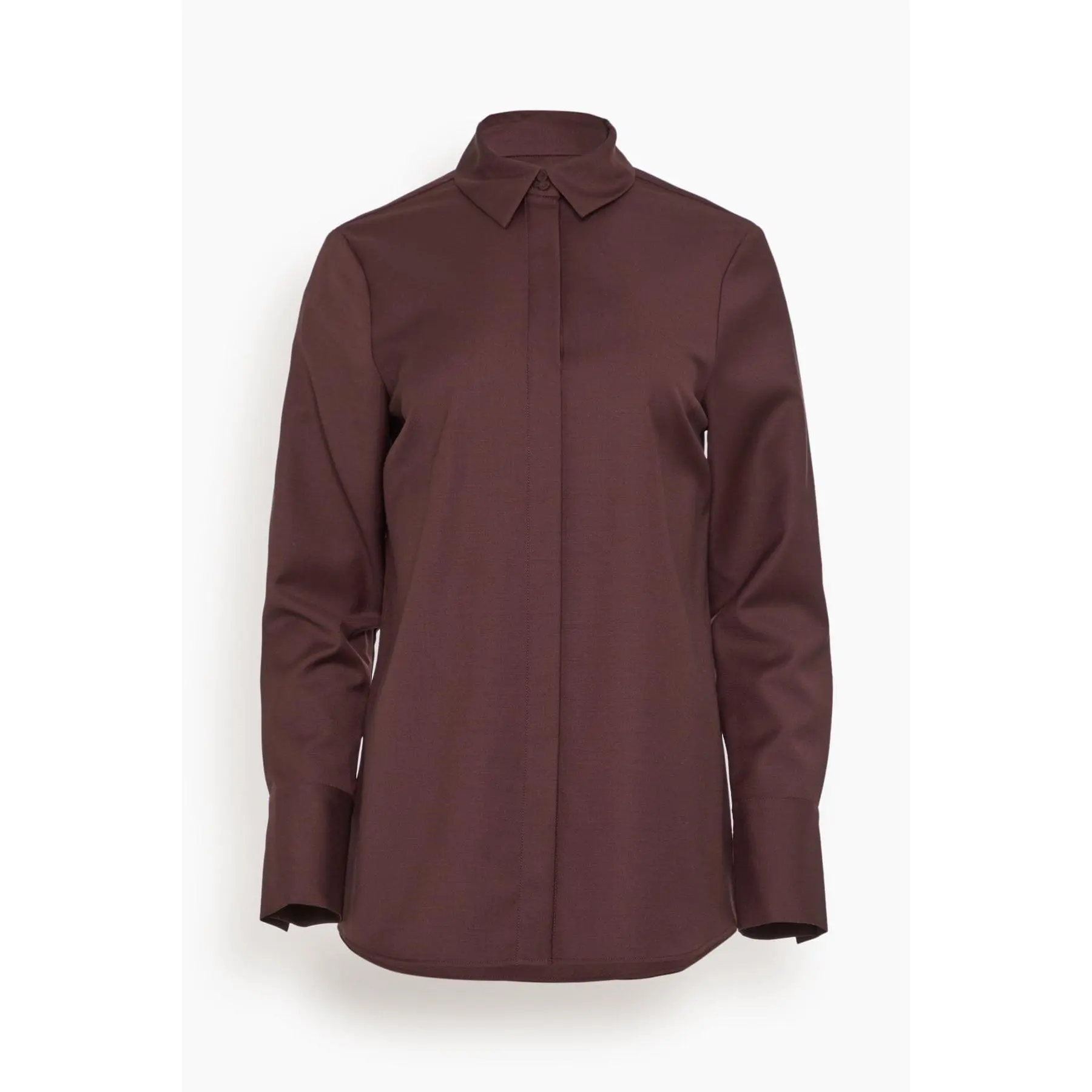 Philippa Wool Shirt in Mulberry