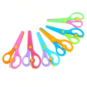 Safety Scissors Round Head Craft Supplies, Kindergarten Paper Cutting Tools, Elementary School Art & Crafts, Office Scissors, Paper Cutters