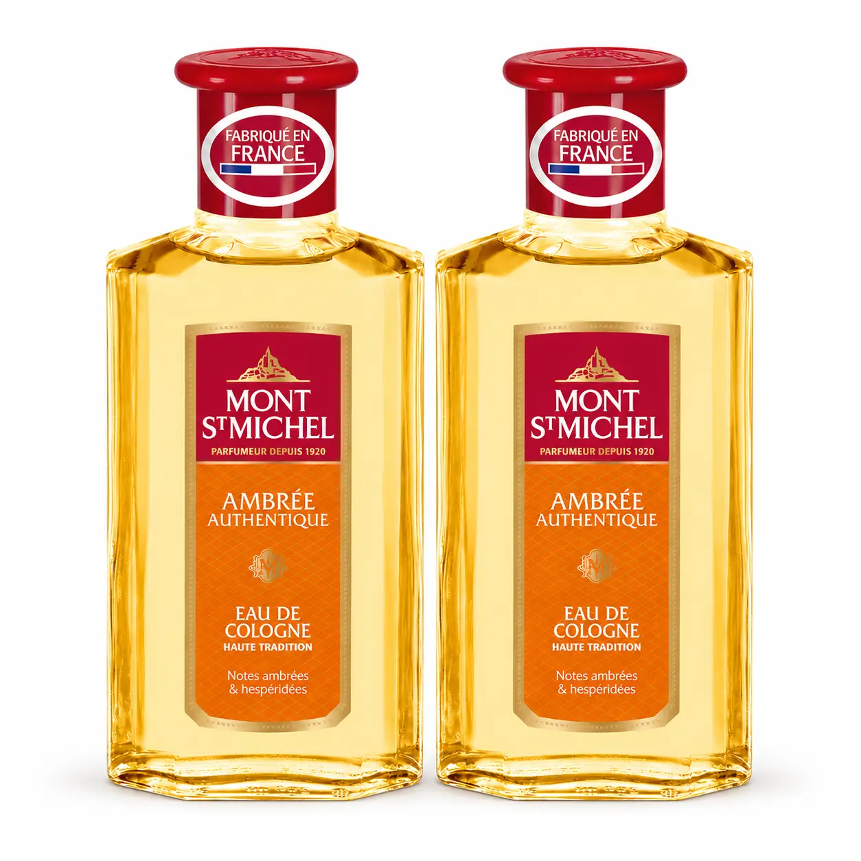 Mont St Michel Ambrée Amber Eau de Cologne 250ml 2-Pack | France Set