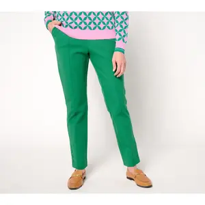 Isaac Mizrahi Live! Regular 24/7 Stretch Slim Straight Leg Pants