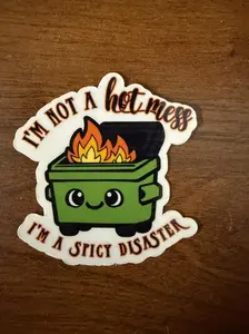 Hot Mess Spicy Disaster Themed Decal Sticker, 1-Piece DIY Scrapbooking & Stamping Accessory