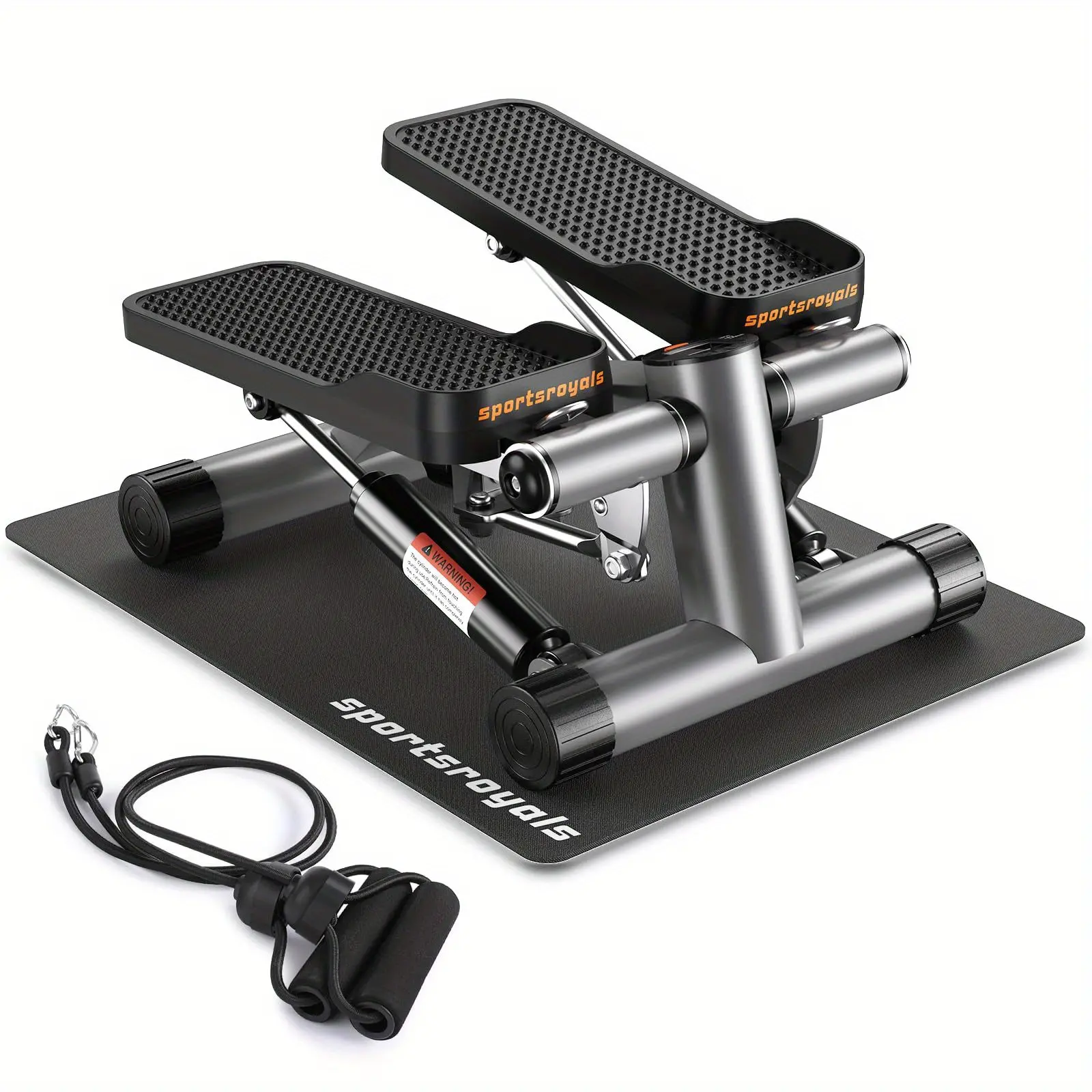 Sportsroyals Stairs for Exercise Treadmills, Resistance Band Mini Treadmill with Treadmills, Hydraulic Fitness Stepper Treadmills Sports Home Workout Equipment for Full Body Exercise, 330 Lbs Bearing Force