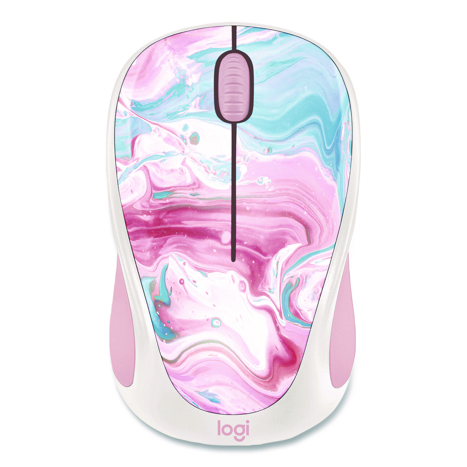 Logitech Design Series Wireless Mouse, 1000dpi, Cotton Candy Color, Left/Right Click Functionality, Model 910-007055