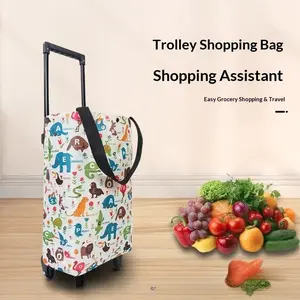 1 Piece Expandable Rolling Bag, Dual-Use Carry & Pull, Ideal for Grocery Shopping, Camping, Moving, Versatile Travel Companion