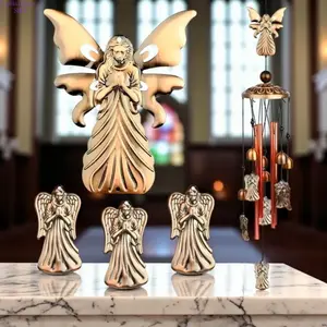 Memorial Angel Wind Chimes – Retro Aluminum Windbell with Elegant Angel Design, Easy-Hang Ornament with Smooth Melodic Sound, Weatherproof for Outdoor Garden Patio Yard Balcony Decor, Ideal Memorial & Festival Gift for Loved Ones