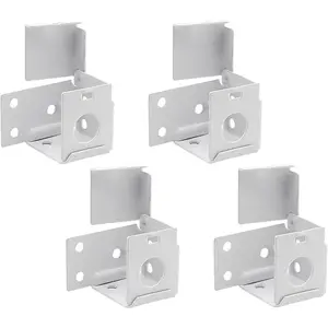 Waziaqoc 4PCS 1 Inch Low Profile Blind Brackets White Box Mounting Bracket for Window Blinds