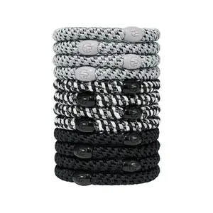 EVITA PERONI High Elastic Hair Ties for Sports, 12 pcs, Ponytail Holders for Thick Hair Strong Hold, Stretchy & Snag-Free No Damage Hair