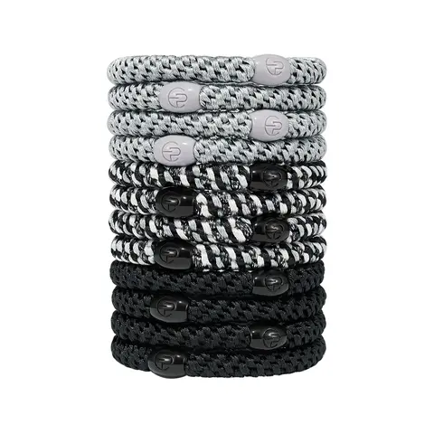EVITA PERONI 12-Piece Bulk Hair Ties - Latex Elastic Band Scrunchies for Sports Daily Use, Strong-Hold Ponytail Holders for Thick Hair, Stretchy Snag-Free No-Damage Accessories SummerWins