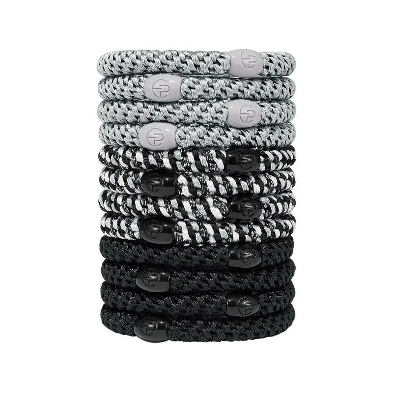 EVITA PERONI 12-Piece Bulk Hair Ties - Latex Elastic Band Scrunchies for Sports Daily Use, Strong-Hold Ponytail Holders for Thick Hair, Stretchy Snag-Free No-Damage Accessories SummerWins