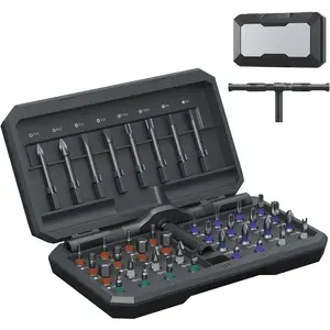 42-in-1 Magnetic Ratcheting Screwdriver Set, Multi-Bit Screwdriver Kit with Detachable Ratchet Handle, Portable Storage Case, Repair Tools for Furniture, Computer, Bicycle & DIY