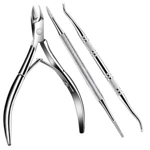 3-Piece Nail Art Tool Kit, Nail Care Tool, Stainless Steel Pedicure Tools, Includes Clipper, File & Lifter, Essential Manicure Set, Model Xinghao