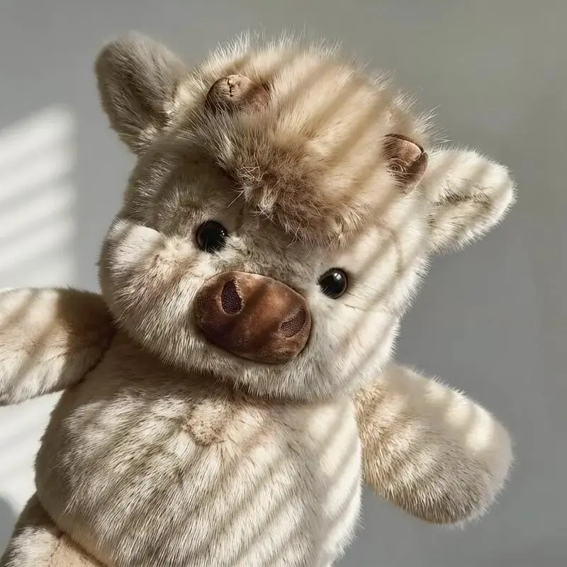Running Highland cow Plush Toy for Kids, Huggable Soft Adorable Stuffed Animal Gift, PerfectBirthday Gift, Stress Relief, Valentine's Day,Mother's Day, Graduation, Wedding, Unisex