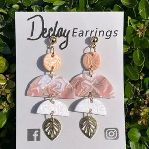 Statement Earrings - Super Lightweight Earrings, Unique Polymer Clay Design, Waterproof & Durable, Perfect Gift