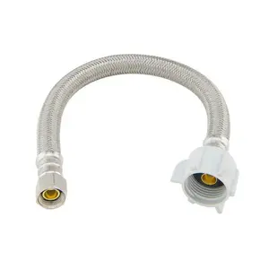 3/8 in. Compression x 7/8 in. Ballcock Nut x 12 in. Braided Polymer Toilet Supply Line